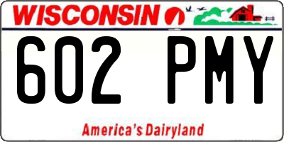 WI license plate 602PMY