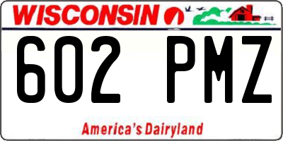 WI license plate 602PMZ