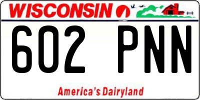 WI license plate 602PNN