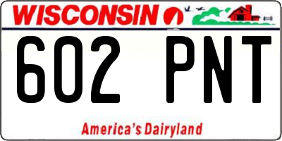 WI license plate 602PNT