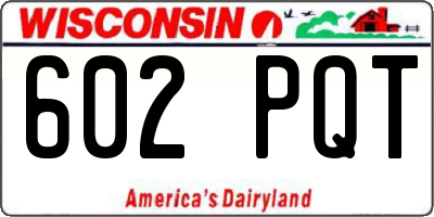 WI license plate 602PQT