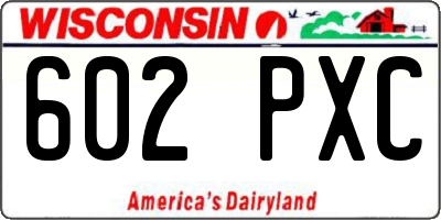 WI license plate 602PXC
