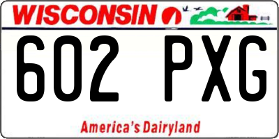 WI license plate 602PXG