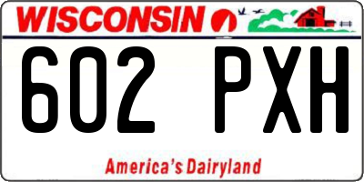 WI license plate 602PXH