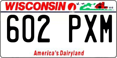 WI license plate 602PXM