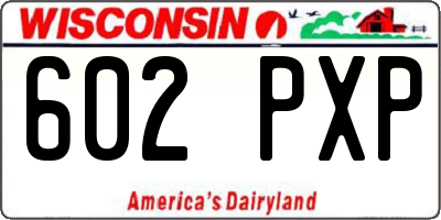 WI license plate 602PXP