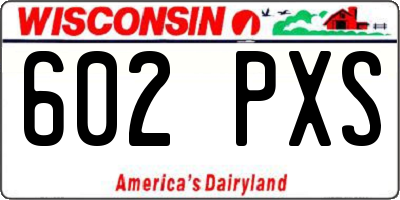 WI license plate 602PXS