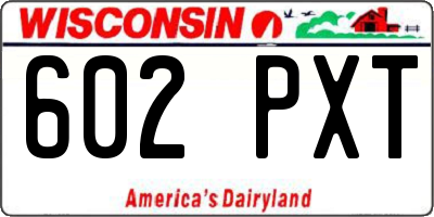 WI license plate 602PXT