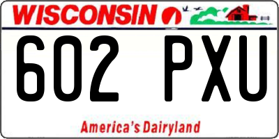 WI license plate 602PXU