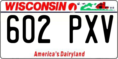 WI license plate 602PXV