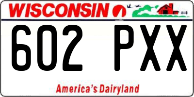 WI license plate 602PXX