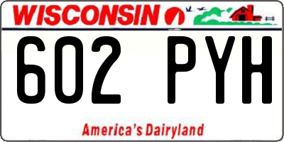 WI license plate 602PYH