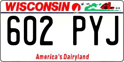 WI license plate 602PYJ
