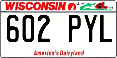 WI license plate 602PYL