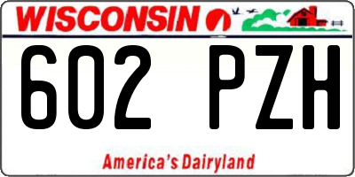 WI license plate 602PZH