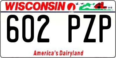 WI license plate 602PZP