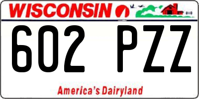 WI license plate 602PZZ
