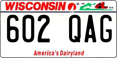 WI license plate 602QAG