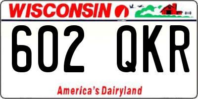 WI license plate 602QKR