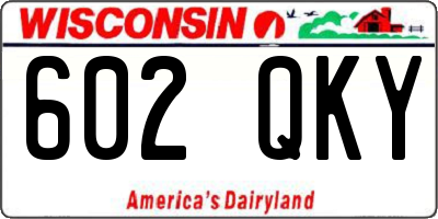 WI license plate 602QKY
