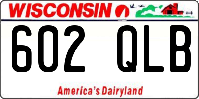 WI license plate 602QLB