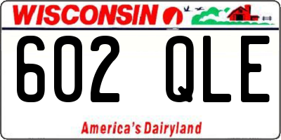 WI license plate 602QLE