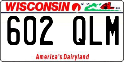 WI license plate 602QLM