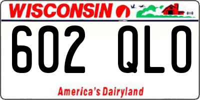 WI license plate 602QLO
