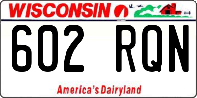 WI license plate 602RQN