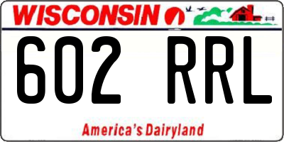 WI license plate 602RRL
