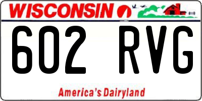 WI license plate 602RVG