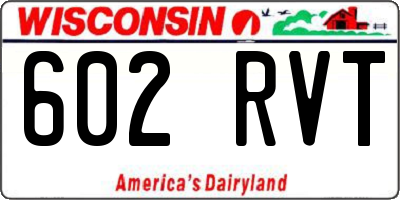WI license plate 602RVT