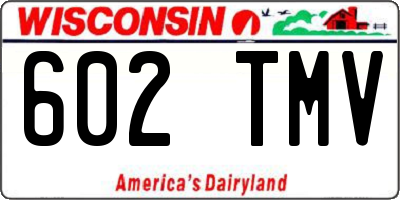 WI license plate 602TMV