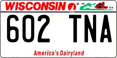 WI license plate 602TNA