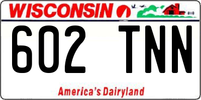 WI license plate 602TNN