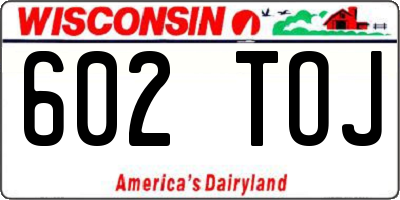 WI license plate 602TOJ