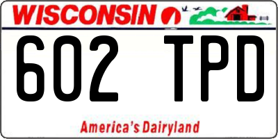 WI license plate 602TPD