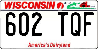 WI license plate 602TQF