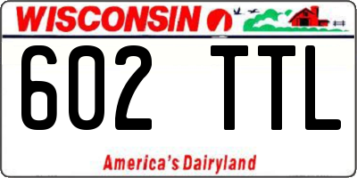 WI license plate 602TTL