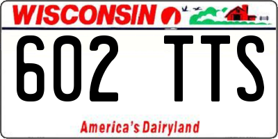 WI license plate 602TTS