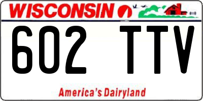 WI license plate 602TTV