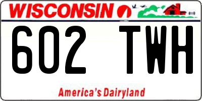 WI license plate 602TWH