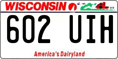 WI license plate 602UIH