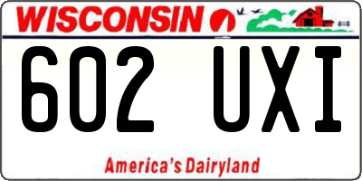 WI license plate 602UXI