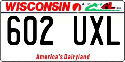 WI license plate 602UXL
