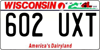 WI license plate 602UXT