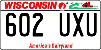 WI license plate 602UXU