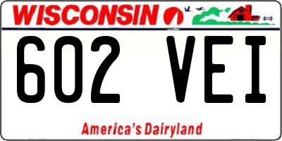 WI license plate 602VEI