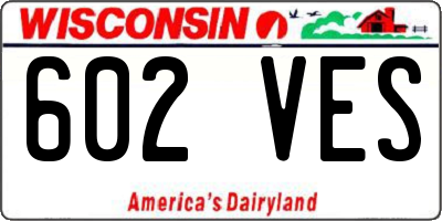 WI license plate 602VES
