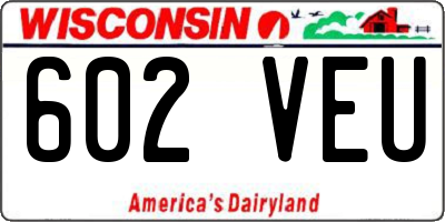 WI license plate 602VEU